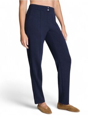 SPANX AirEssentials Brushed Slim Straight Pant Navy Petite XL